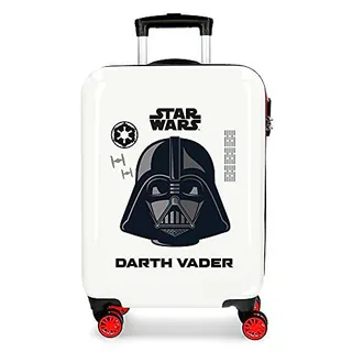 Star Wars Darth Vader Maleta de cabina Blanca 38x55x20 cms Rígida ABS Cierre de combinación lateral 34L 2 kgs 4 Ruedas dobles Equipaje de Mano