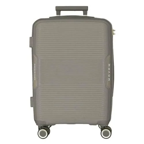 Movom Inari Maleta de Cabina Gris 40x55x20 cms Rígida Polipropileno Cierre TSA 37L 3 kgs 4 Ruedas Dobles Equipaje Mano