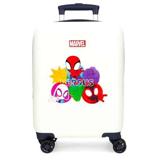 Joumma Marvel Spidey Versus Maleta de Cabina Blanco 33x50x20 cms Rígida ABS Cierre de combinación Lateral 28,4L 2 kgs 4 Ruedas Dobles Equipaje Mano de Marvel