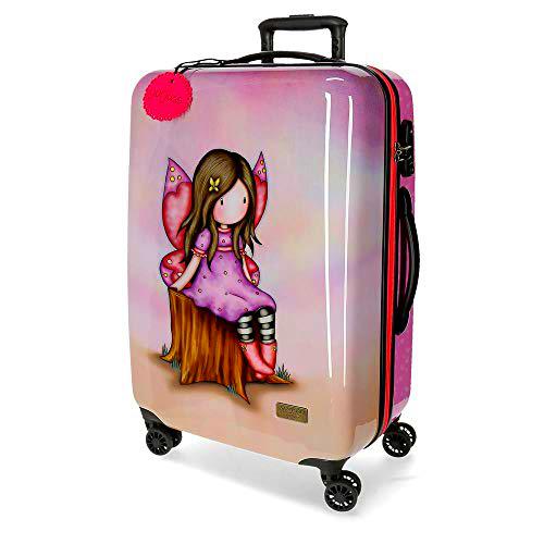 Santoro Gorjuss Wishing and Hoping Maleta Mediana Multicolor 45x67x26 cms Rígida ABS Cierre TSA 64L 3,5Kgs 4 Ruedas Dobles
