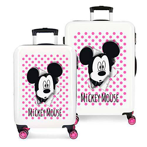 Disney Have a good day Mickey Juego de maletas Multicolor 55/68 cms Rígida ABS Cierre combinación 104L 4 Ruedas dobles Equipaje de Mano