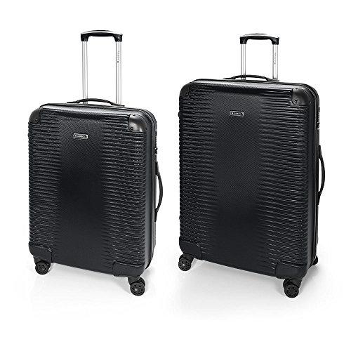 Gabol - Balance | Juego de Maletas de Viaje Rigidas de Color Gris con Trolley Mediano y Trolley Grande