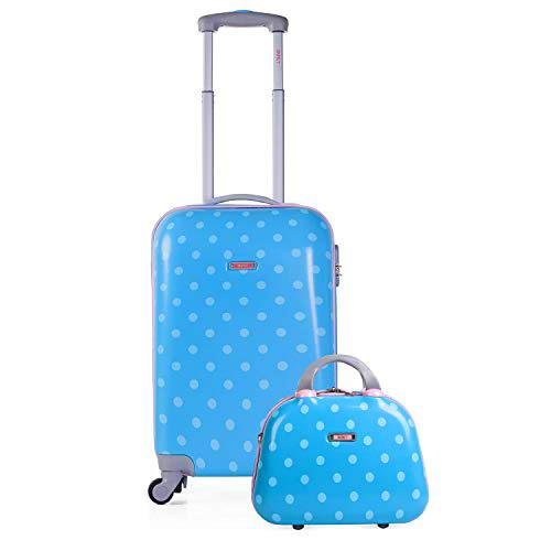 SKPAT - Juego Maleta Cabina y Neceser 2 pzs, Maleta pequeña 20"(55x40x20 cm)