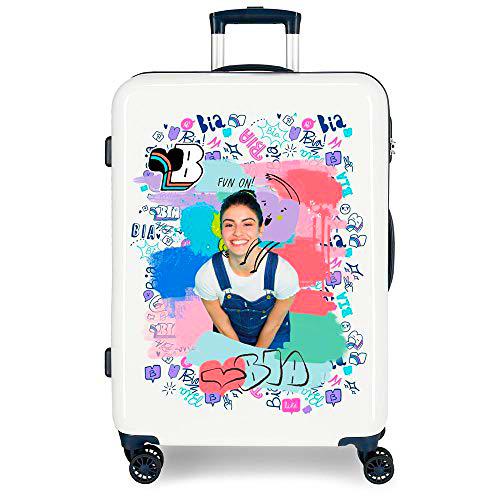 Disney Bia Jeans Maleta Mediana Multicolor 48x68x26 cms Rígida ABS Cierre combinación 70L 3,7Kgs 4 Ruedas Dobles