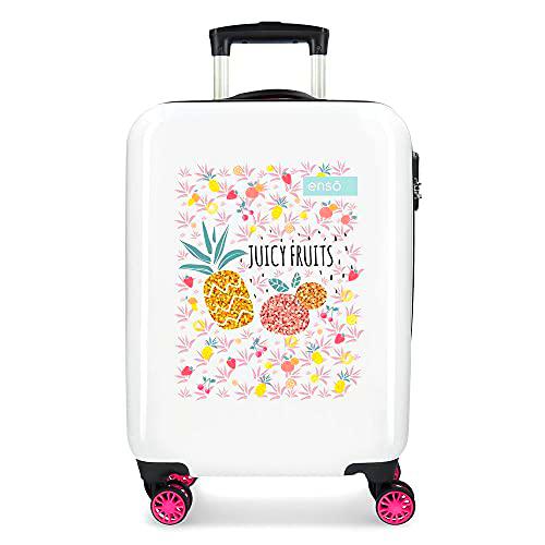 Enso Juicy Fruits Maleta de Cabina Multicolor 37x55x20 cms Rígida ABS Cierre combinación 34L 2,6Kgs 4 Ruedas Dobles Equipaje de Mano