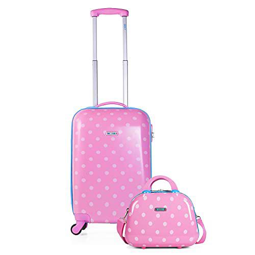 SKPAT - Juego Maleta Cabina y Neceser 2 pzs, Maleta pequeña 20"(55x40x20 cm)