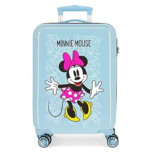 Disney Minnie Enjoy The Day Maleta de Cabina Azul 40x55x20 cms Rígida ABS Cierre combinación 34L 2,8Kgs 4 Ruedas Dobles Equipaje de Mano
