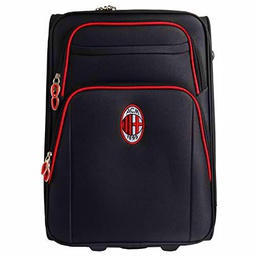 0901N|#Ac Milan Maleta con Ruedas, Color Negro, XL