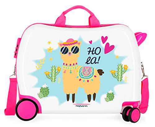 Movom Happy Time Maleta Infantil Multicolor 50x38x20 cms Rígida ABS Cierre combinación 34L 2,1Kgs 4 Ruedas Equipaje de Mano