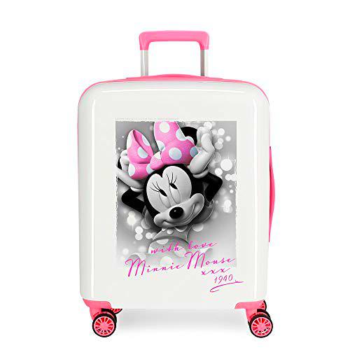 Disney Minnie Style Maleta de cabina Multicolor 37x55x20 cms Rígida ABS Cierre combinación 38.4L 2,9Kgs 4 Ruedas Dobles Equipaje de Mano