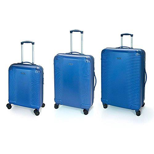 Gabol - Balance | Set de Maletas de Viaje Rigidas de Color Azul con Maleta de Cabina