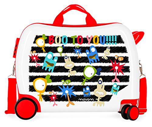 Movom Happy Time Maleta Infantil Multicolor 50x38x20 cms Rígida ABS Cierre combinación 34L 2,1Kgs 4 Ruedas Equipaje de Mano