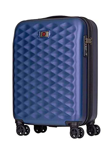 Wenger 605728 Lumen HARDSIDE 20" Luggage Carry On, 4 Easy Rolling Dual-Caster Wheels with a TSA Approved Combination Lock in Blue {32 litres}