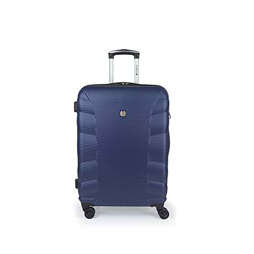Gabol - London | Maleta de Viaje Mediana Rigida de 48 x 67 x 27 cm con Capacidad para 79 L de Color Azul