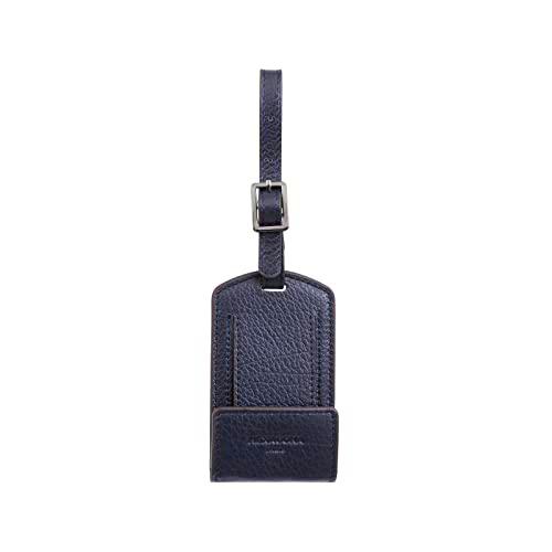 Hexagona-Encore, Hexagona Paris-Etiqueta de Equipaje-para Hombre-Colección Encore-Azul Marino-en Piel de Vacuno Flor de búfalo- Cartera-Compatible con Tarjeta de crédito Hombre