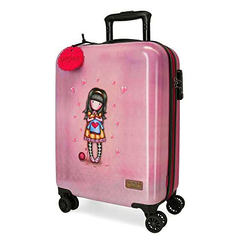 Santoro Gorjuss For my love Maleta de cabina Morado 37x55x20 cms Rígida ABS Cierre TSA 33L 2,86 kgs 4 Ruedas dobles Equipaje de Mano