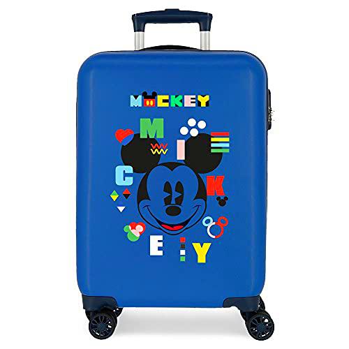Disney Mickey Shape Shifter Maleta de Cabina Multicolor 38x55x20 cms Rígida ABS Cierre de combinación Lateral 34L 2,66 kgs 4 Ruedas Dobles Equipaje de Mano