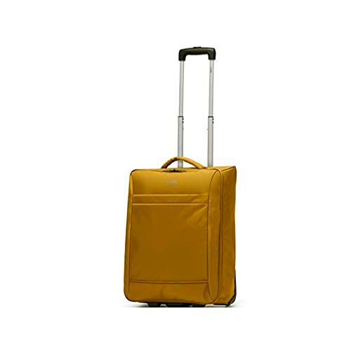 Ciak Roncato Trolley Cabina Equipaje a Mano Serie Smart en Tejido Jacquard Color Senape