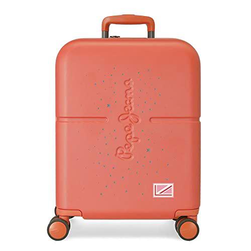 Pepe Jeans Jane Maleta de Cabina Terracota 40x55x20 cms Rígida ABS Cierre TSA Integrado 37L 2,74 kgs 4 Ruedas Dobles Extensible Equipaje de Mano