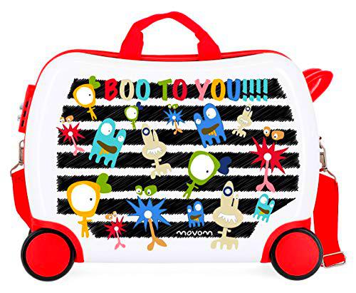 Movom Happy Time Maleta Infantil Multicolor 50x38x20 cms Rígida ABS Cierre combinación 34L 2,3Kgs 4 Ruedas Equipaje de Mano