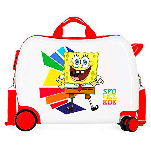 Bob Esponja Hello Bob Maleta Infantil Multicolor 50x39x20 cms Rígida ABS Cierre combinación 34L 2,1kgs 4 Ruedas Equipaje de Mano