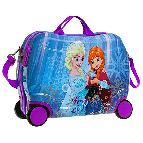 Disney Frozen Keep Calm Equipaje de Mano, 34 litros, Color Azul