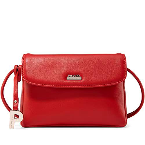 Picard, Bolso de Mujer de Piel, Bolso de Hombro, Color Rojo