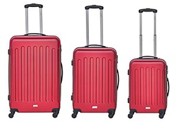 Packenger Packenger 3er Koffer-Set Travelstar Trolley-Set Hartschale (M