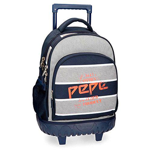 Pepe Jeans Pierre Mochila 2 ruedas Multicolor 32x43x21 cms Poliéster 30.49L