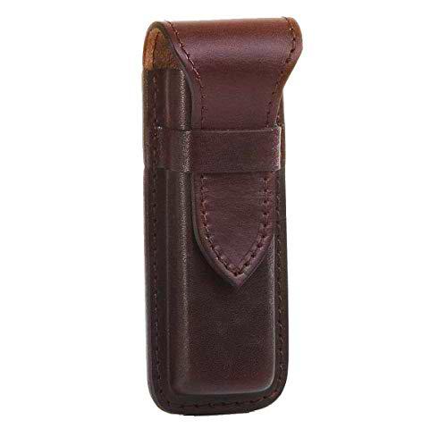 MIKA 28070902 - Estuche de Piel auténtica, para 3 lápices y bolígrafos de Todo Tipo