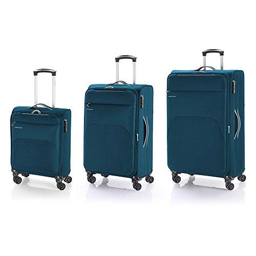 Gabol - Zambia, Set de Maletas de Viaje de Color Petróleo con Maleta de Cabina