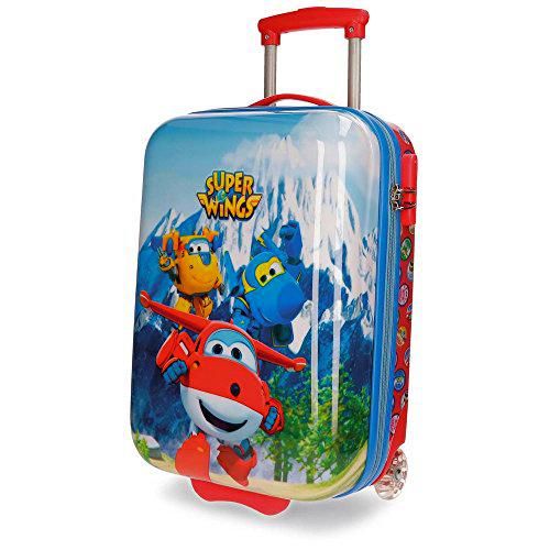 Super Wings Mountain Maleta de cabina Multicolor 30x50x20 cms Rígida ABS Cierre combinación 26L 2,4Kgs 2 Ruedas Equipaje de Mano