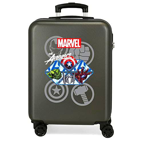 Marvel Avengers Los Vengadores Heroes Maleta de cabina Negro 38x55x20 cms Rígida ABS Cierre de combinación lateral 34L 2,74 kgs 4 Ruedas dobles Equipaje de Mano