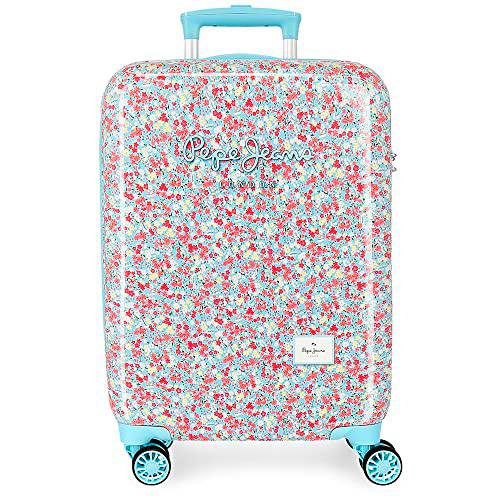 Pepe Jeans Aide Maleta de Cabina Multicolor 38x55x20 cms Rígida ABS Cierre TSA 34L 5,16 kgs 4 Ruedas Dobles Equipaje de Mano