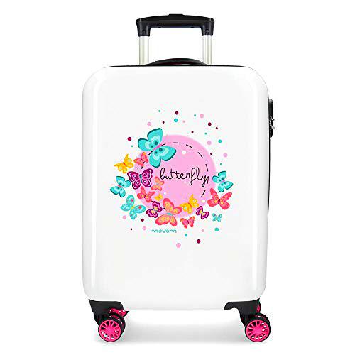 Movom Happy Time Maleta de Cabina Multicolor 37x55x20 cms Rígida ABS Cierre combinación 32L 2,5Kgs 4 Ruedas Dobles Equipaje de Mano