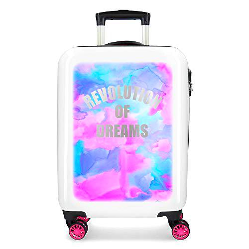 Enso Revolution Dreams Maleta de Cabina Multicolor 37x55x20 cms Rígida ABS Cierre combinación 34L 2,6Kgs 4 Ruedas Dobles Equipaje de Mano