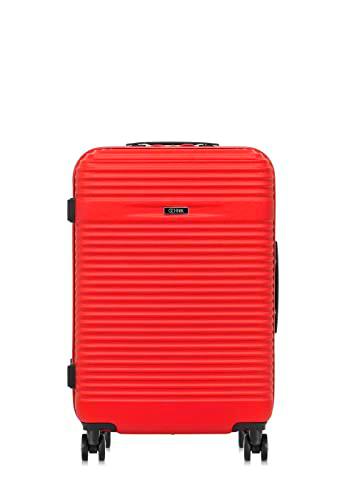 Ochnik Maletín de Mano | Maletín de Cabina | Maletín de Cabina | Maletín de Viaje | Material: ABS | Color: Rojo | Dimensiones: 55 x 40 x 20,5 cm 33 litros | 4 Ruedas