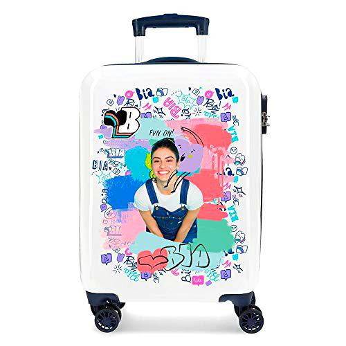 Disney Bia Jeans Maleta de Cabina Multicolor 38x55x20 cms Rígida ABS Cierre combinación 34L 2,6Kgs 4 Ruedas Dobles Equipaje de Mano