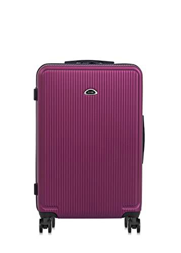 Ochnik Maletín de Mano | Maletín de Cabina | Maletín Duro | Maletín de Viaje | Material: ABS | Color: Burdeos | Dimensiones: 55 x 40 x 20 cm 33 litros | 4 Ruedas