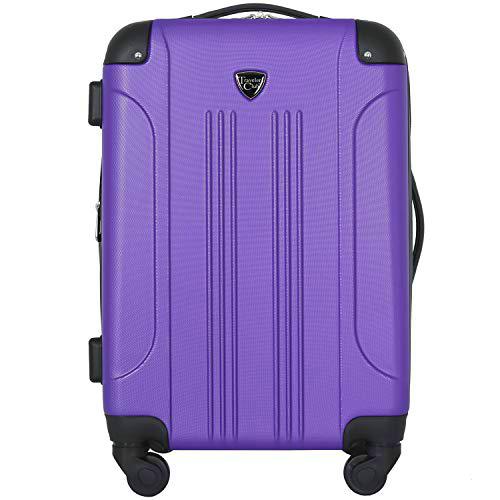 Travelers Club Sky+ Juego de Equipaje, Púrpura, 20" Carry-On