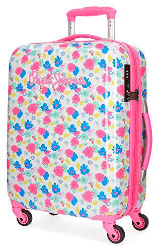 Pepe Jeans Kasandra Maleta de cabina Multicolor 38x55x20 cms Rígida ABS Cierre TSA 33L 2,6Kgs 4 Ruedas Equipaje de Mano