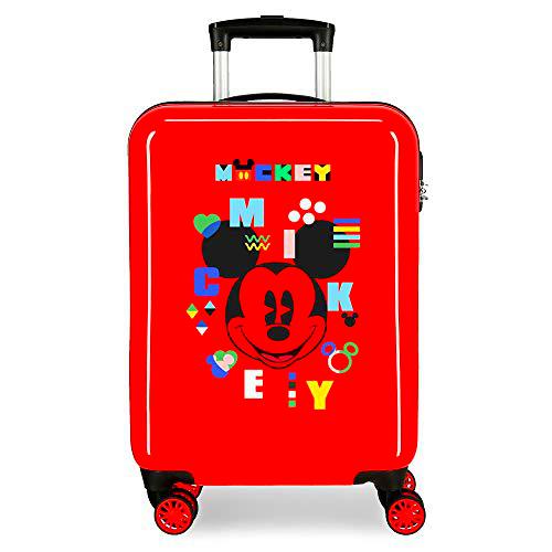 Disney Mickey Shape Shifter Maleta de Cabina Multicolor 38x55x20 cms Rígida ABS Cierre de combinación Lateral 34L 2,66 kgs 4 Ruedas Dobles Equipaje de Mano