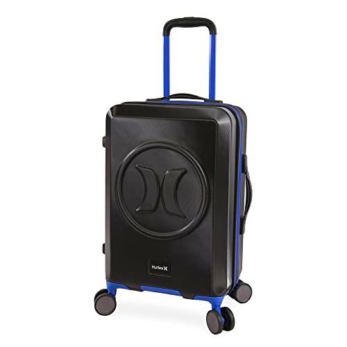 Hurley Equipaje Giratorio rígido Wave, Negro/Azul, Carry On