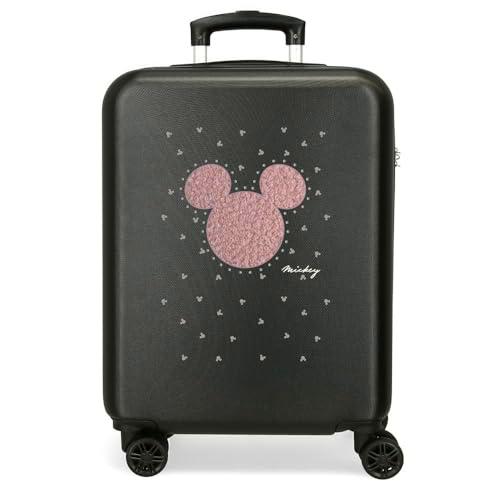 Joumma Disney Mickey Studs Maleta de Cabina Negro 38x55x20 cms Rígida ABS Cierre de combinación Lateral 35L 2 kgs 4 Ruedas Dobles Equipaje Mano