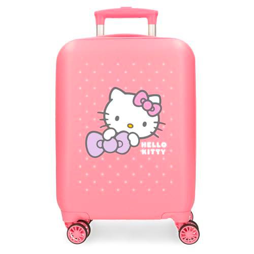 Hello Kitty My Favourite Bow Maleta de Cabina Rosa 33x50x20 cms Rígida ABS Cierre de combinación Lateral 28,4L 2 kgs 4 Ruedas Dobles Equipaje Mano