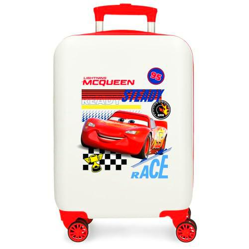 Joumma Disney Cars Lets Race Maleta de Cabina Blanco 33x50x20 cms Rígida ABS Cierre de combinación Lateral 28,4L 2 kgs 4 Ruedas Dobles Equipaje Mano