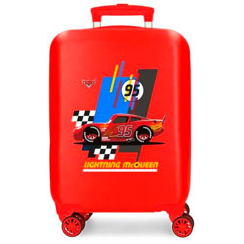 Joumma Disney Cars Lightning Mcqueen Maleta de Cabina Rojo 33x50x20 cms Rígida ABS Cierre de combinación Lateral 28,4L 2 kgs 4 Ruedas Dobles Equipaje Mano