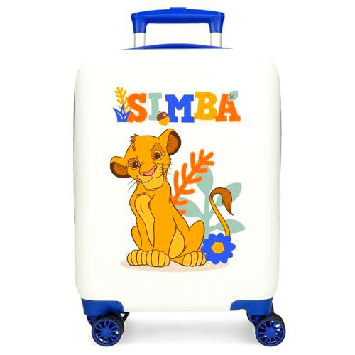 Joumma Disney Simba Colors Maleta de Cabina Blanco 33x50x20 cms Rígida ABS Cierre de combinación Lateral 28,4L 2 kgs 4 Ruedas Dobles Equipaje Mano