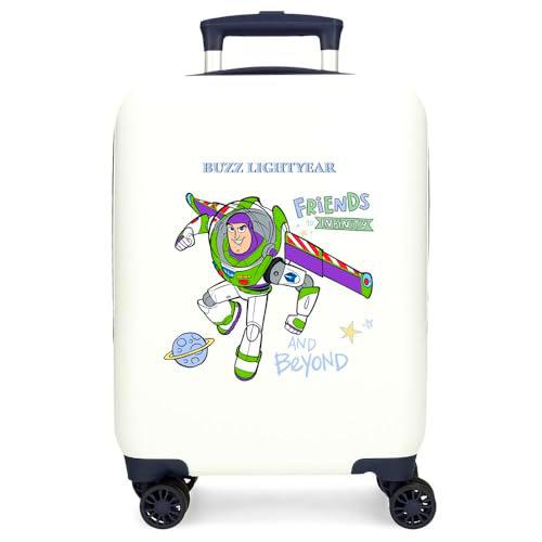 Joumma Disney Friends to Infinity and Beyond Maleta de Cabina Blanco 33x50x20 cms Rígida ABS Cierre de combinación Lateral 28,4L 2 kgs 4 Ruedas Dobles Equipaje Mano