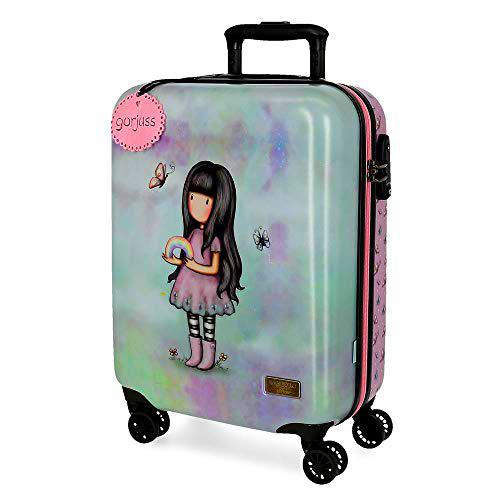 GORJUSS Santoro Somewhere Maleta de Cabina Multicolor 37x55x20 cms Rígida ABS Cierre TSA 33L 2,6Kgs 4 Ruedas Dobles Equipaje de Mano